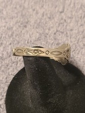 Bell Trading Fred Harvey Era Silver Stamped Native American Child Cuff Bracelet - Additional view 11