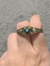 Bell Trading Fred Harvey Era Silver Stamped Native American Child Cuff Bracelet - Additional view 14