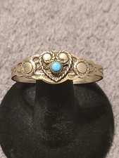 Bell Trading Fred Harvey Era Silver Stamped Native American Child Cuff Bracelet - Additional view 8