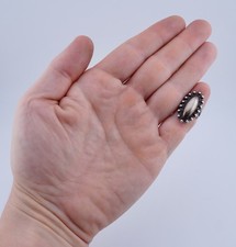 Vintage Native American Fred Harvey Era Sterling Silver Ring Sz 4.75 Navajo - Additional view 4
