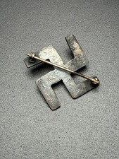 Fred Harvey Era Navajo Whirling Log Turquoise Sterling Silver 925 Pin - Additional view 11