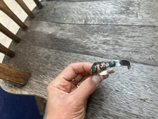 Fred Harvey era sterling silver bracelet 925 turquoise Native American route 66 - Additional view 3