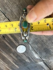 Fred Harvey era sterling silver bracelet 925 turquoise Native American route 66 - Additional view 10