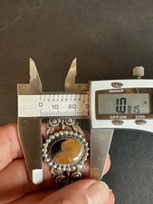 Fred Harvey Era Native American Sterling Bracelet Cuff with Unique Stone Size 6 - Additional view 10