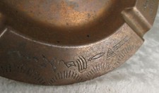 Fred Harvey Stamped Copper Ashtray Navajo Thunderbird Bear Claw Arrow 5-3/4 inch - Additional view 19