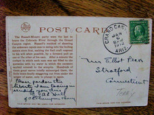 Looking Down Rapid No. 88, Grand Canyon, Arizona, Vintage Fred Harvey Postcard - Additional view 1