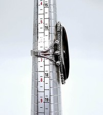 Agate Petrified Wood Sterling Silver Ring Sz 6.75 Fred Harvey Era SW Navajo Styl - Additional view 11