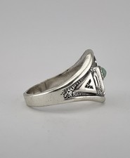 Vtg BELL TRADING POST Fred Harvey Era Sterling Silver Turquoise Thunderbird Ring - Additional view 5