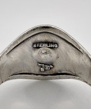 Vtg BELL TRADING POST Fred Harvey Era Sterling Silver Turquoise Thunderbird Ring - Additional view 7