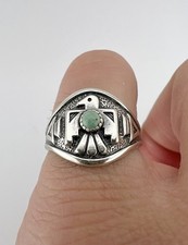 Vtg BELL TRADING POST Fred Harvey Era Sterling Silver Turquoise Thunderbird Ring