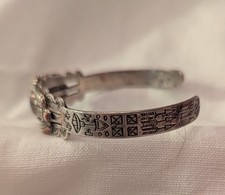 Old Pawn Fred Harvey Era Native American Cuff Bracelet with Turquoise , 15 G - Additional view 4