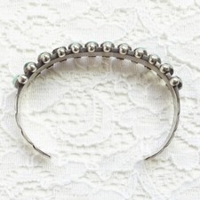 Fred Harvey Era Navajo Turquoise Snake Eye Row Bracelet 925 Sterling Handmade - Additional view 6