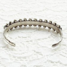 Fred Harvey Era Navajo Turquoise Snake Eye Row Bracelet 925 Sterling Handmade - Additional view 8