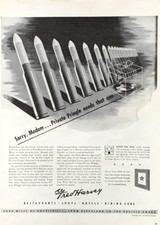 Fred Harvey Restaurants Shops Hotels Dining Car WWII Vintage 1943 Print Ad #1165