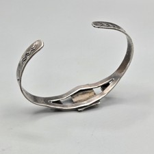 Old Fred Harvey Sterling Turquoise Cuff Bracelet 6.25