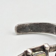 Old Fred Harvey Sterling Turquoise Cuff Bracelet 6.25