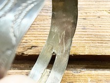 Old Pawn Fred Harvey Era Sterling With Green Turquoise Cuff Bracelet Stamp Work - Additional view 5