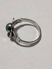 BELL TRADING POST THUNDERBIRD STERLING TURQUOISE RING SIZE 5.5 FRED HARVEY ERA - Additional view 2
