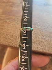 Vintage Zuni Sterling Silver SNAKE EYES Baby Ring - Fred Harvey Era Size 3 - Additional view 3