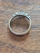 Vintage Zuni Sterling Silver SNAKE EYES Baby Ring - Fred Harvey Era Size 3 - Additional view 4