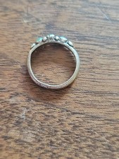 Vintage Zuni Sterling Silver SNAKE EYES Baby Ring - Fred Harvey Era Size 3 - Additional view 5