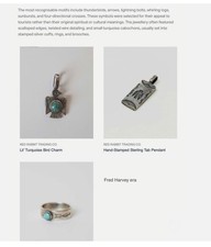 💥NATIVE AMERICAN Fred Harvey Sterling Silver BEAUTIFUL RING Green Turquoise RAR - Additional view 3