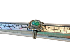 💥NATIVE AMERICAN Fred Harvey Sterling Silver BEAUTIFUL RING Green Turquoise RAR - Additional view 6