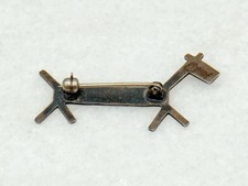 Vintage 1940s Fred Harvey Era Native American Silver Turquoise Dog Horse Brooch - Additional view 1