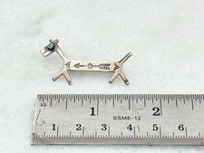 Vintage 1940s Fred Harvey Era Native American Silver Turquoise Dog Horse Brooch - Additional view 2