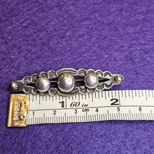 Vintage Fred Harvey Era Sterling Silver Brooch – Hand-Stamped Concho Design,... - Additional view 11