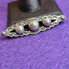 Vintage Fred Harvey Era Sterling Silver Brooch – Hand-Stamped Concho Design,... - Additional view 8