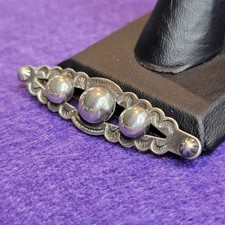 Vintage Fred Harvey Era Sterling Silver Brooch – Hand-Stamped Concho Design,... - Additional view 9