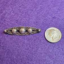 Vintage Fred Harvey Era Sterling Silver Brooch – Hand-Stamped Concho Design,... - Additional view 10