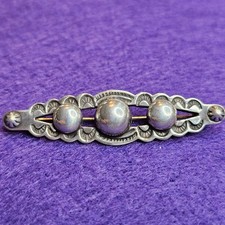Vintage Fred Harvey Era Sterling Silver Brooch – Hand-Stamped Concho Design,...