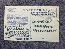 Fred Harvey Hotels Map Mileage Chart Linen Postcard - Additional view 1