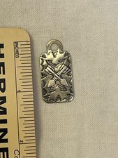 Native American sterling silver dog tag pendant - Fred Harvey Era - Arrow Design - Additional view 2