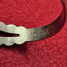 Vintage Fred Harvey Style Sterling Turquoise Arrow Stampwork Cuff Bracelet 14.6g - Additional view 19