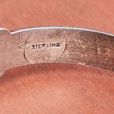 Vintage Fred Harvey Style Sterling Turquoise Arrow Stampwork Cuff Bracelet 14.6g - Additional view 9