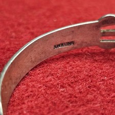 Fred Harvey Style Sterling Water Web Turquoise Cuff Bracelet Arrow Motif 12.91g - Additional view 15