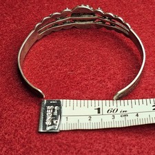 Fred Harvey Style Sterling Water Web Turquoise Cuff Bracelet Arrow Motif 12.91g - Additional view 17