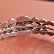 Fred Harvey Style Sterling Water Web Turquoise Cuff Bracelet Arrow Motif 12.91g - Additional view 8