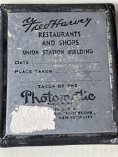 Vintage Fred Harvey Restaurant Photomatic Black & White Photo Booth Portrait - Additional view 1
