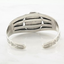 Fred Harvey Era Turquoise Oval Sterling Silver Cuff Bracelet - Additional view 7