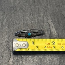 Fred Harvey Era Vintage Thunderbird Turquoise Sterling Silver Stamped Brooch T - Additional view 11