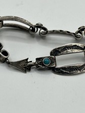 VTG Fred Harvey Era Sterling Silver Link Bracelet Size 7 - Additional view 4