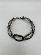 VTG Fred Harvey Era Sterling Silver Link Bracelet Size 7