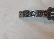 VINTAGE FRED HARVEY NATIVE Amer. Sterling Silver Green Turquoise Cuff Bracelet - Additional view 2