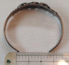 VINTAGE FRED HARVEY NATIVE Amer. Sterling Silver Green Turquoise Cuff Bracelet - Additional view 5