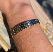 VTG Fred Harvey Style Stamped Bell Trading Post Nickel Silver Cuff Bracelet - Additional view 2