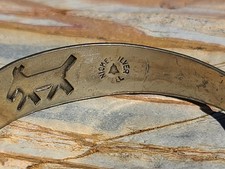 VTG Fred Harvey Style Stamped Bell Trading Post Nickel Silver Cuff Bracelet - Additional view 10
